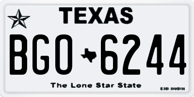 TX license plate BGO6244