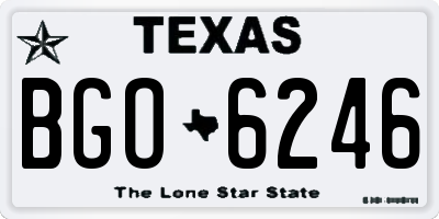 TX license plate BGO6246