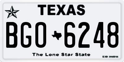 TX license plate BGO6248