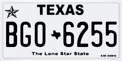 TX license plate BGO6255