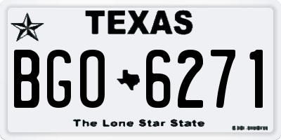 TX license plate BGO6271