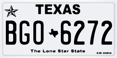 TX license plate BGO6272