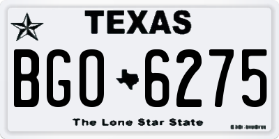 TX license plate BGO6275