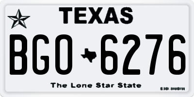 TX license plate BGO6276
