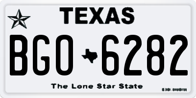 TX license plate BGO6282