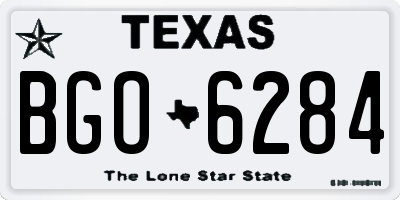 TX license plate BGO6284