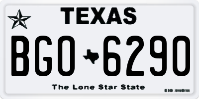 TX license plate BGO6290