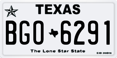 TX license plate BGO6291