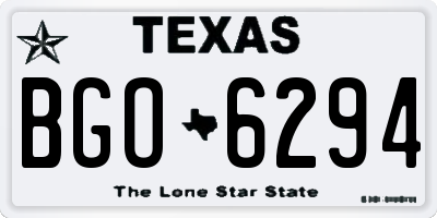 TX license plate BGO6294