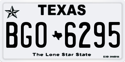 TX license plate BGO6295