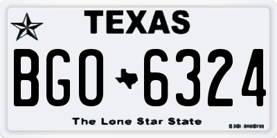 TX license plate BGO6324