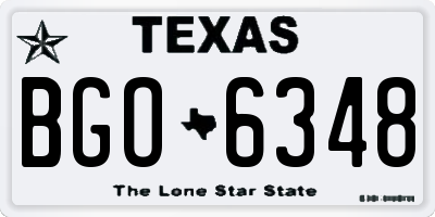 TX license plate BGO6348