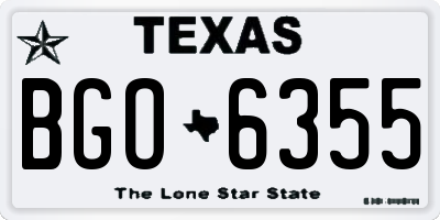 TX license plate BGO6355