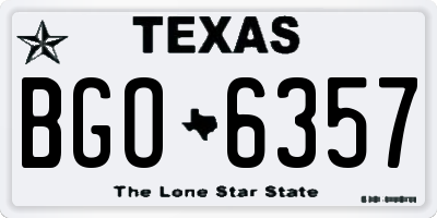 TX license plate BGO6357