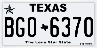TX license plate BGO6370