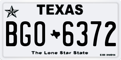 TX license plate BGO6372