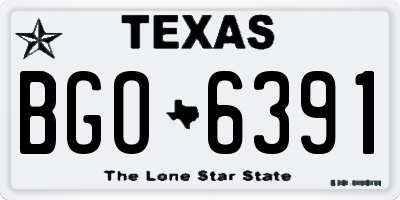 TX license plate BGO6391