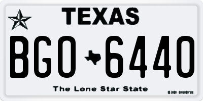 TX license plate BGO6440