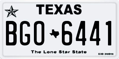 TX license plate BGO6441