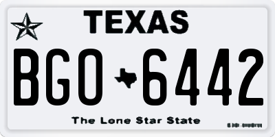 TX license plate BGO6442