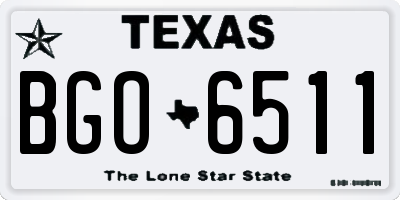 TX license plate BGO6511