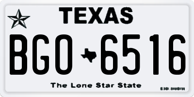 TX license plate BGO6516