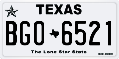TX license plate BGO6521