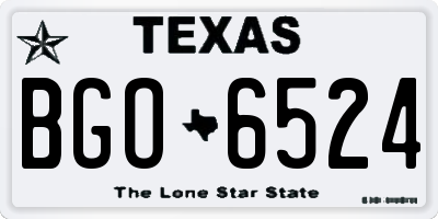 TX license plate BGO6524