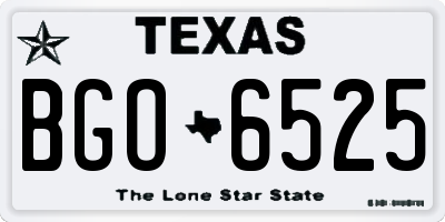 TX license plate BGO6525
