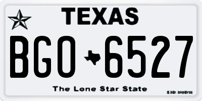 TX license plate BGO6527