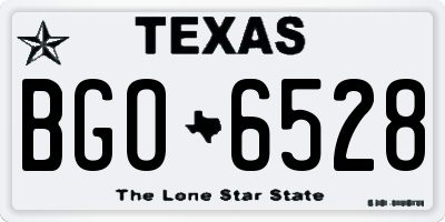 TX license plate BGO6528