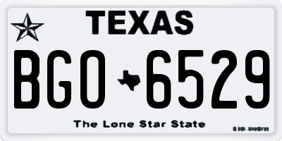 TX license plate BGO6529