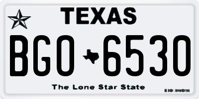TX license plate BGO6530