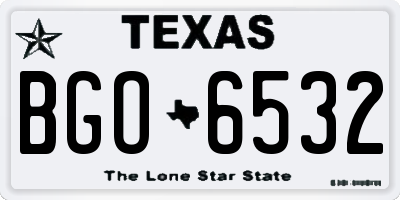 TX license plate BGO6532