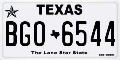 TX license plate BGO6544