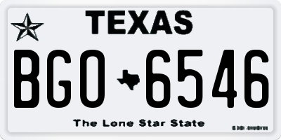 TX license plate BGO6546