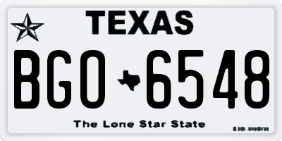TX license plate BGO6548