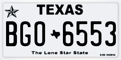 TX license plate BGO6553