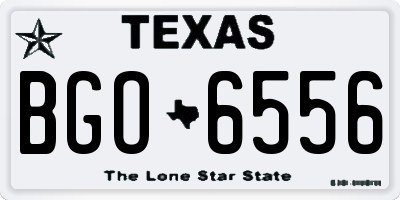 TX license plate BGO6556
