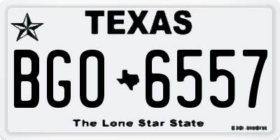 TX license plate BGO6557