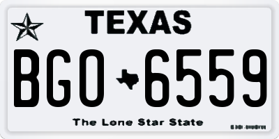 TX license plate BGO6559
