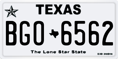 TX license plate BGO6562