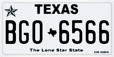 TX license plate BGO6566
