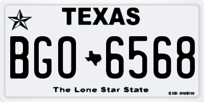 TX license plate BGO6568