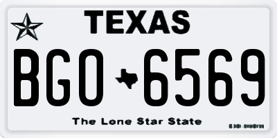 TX license plate BGO6569