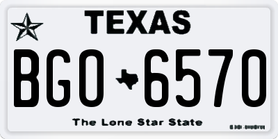 TX license plate BGO6570