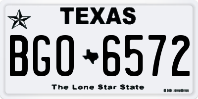 TX license plate BGO6572