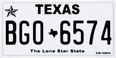 TX license plate BGO6574