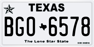 TX license plate BGO6578