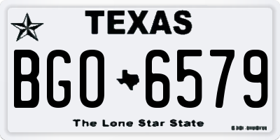 TX license plate BGO6579